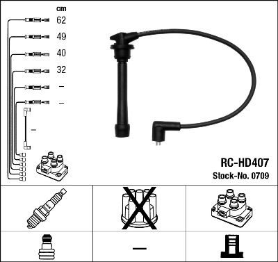 Кабеля зажигания NGK 0709