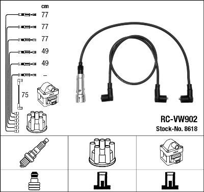 Кабелі запалювання NGK 8618 - zapix