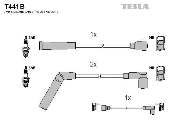 Комплект проводів високої напруги TESLA T441B