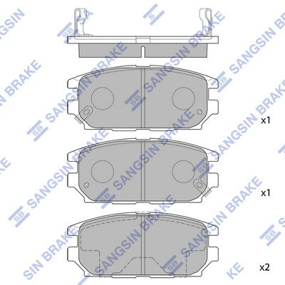 Гальмівні колодки дискові HI-Q SP1069 - zapix