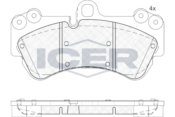 Гальмівні колодки дискові ICER 181620 - zapix