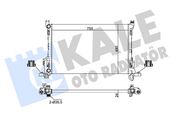 Радіатор охолодження двигуна KALE OTO RADYATÖR 363085 - zapix
