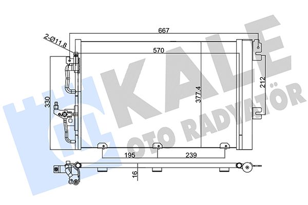 Радіатор кондиціонера KALE OTO RADYATÖR 393400 - zapix