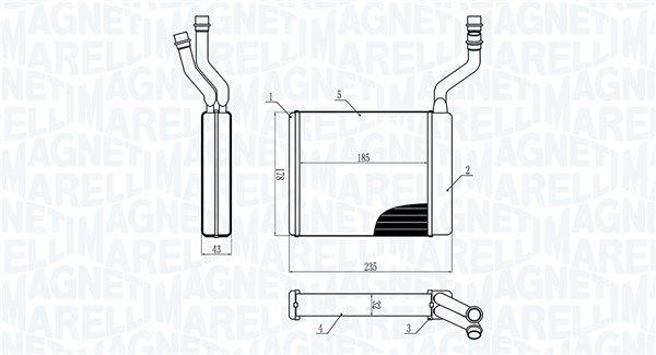 Радіатор пічки MAGNETI MARELLI 350218425000 - zapix