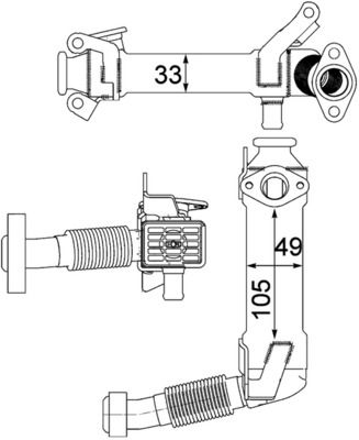 Радіатор EGR MAHLE CE21000P - zapix