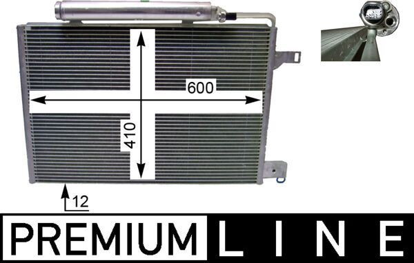 Радіатор кондиціонера MAHLE AC370000P - zapix