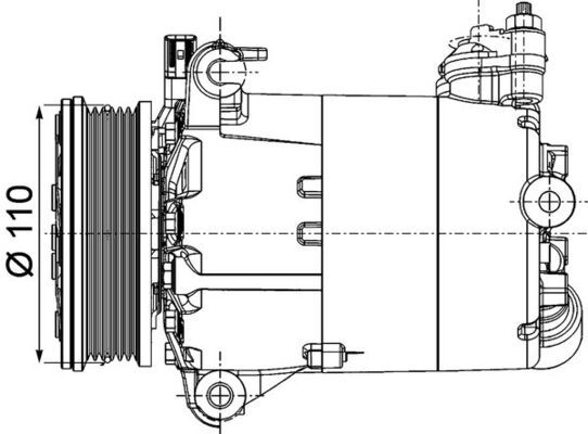 Компресор кондиціонера MAHLE ACP1357000P - zapix