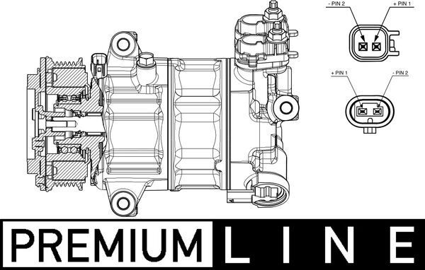 Компресор кондиціонера MAHLE ACP654000P - zapix