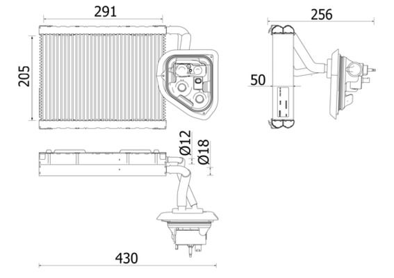 Випарник кондиціонера MAHLE AE159000P - zapix