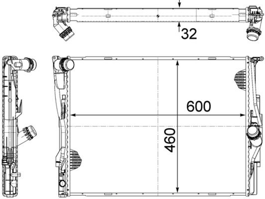 Радіатор охолодження двигуна MAHLE CR1087000S - zapix