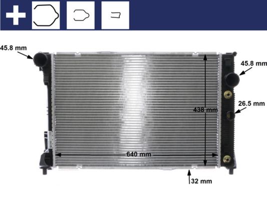 Радіатор охолодження двигуна MAHLE CR1176000S - zapix