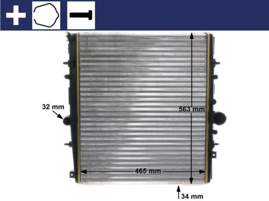Радіатор охолодження двигуна MAHLE CR1437000S - zapix