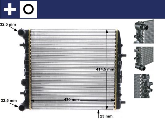 Радіатор охолодження двигуна MAHLE CR454000S - zapix