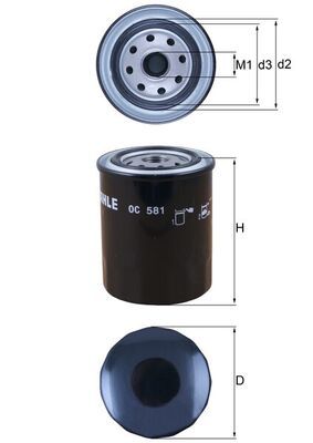 Оливний фільтр MAHLE OC581 - zapix