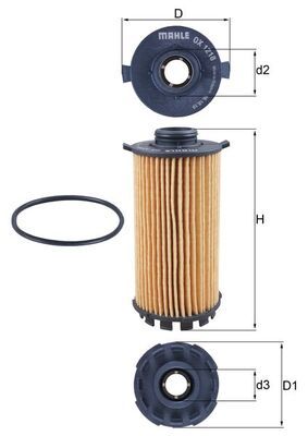Оливний фільтр MAHLE OX1218D - zapix