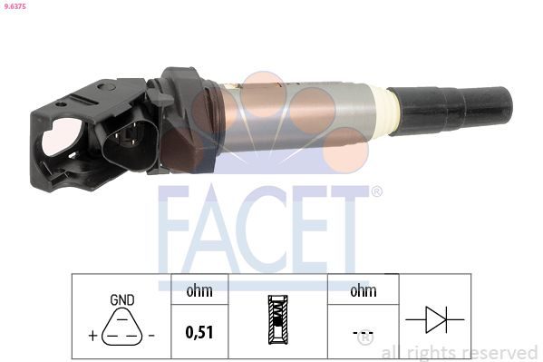 Котушка запалювання FACET 96375 - zapix