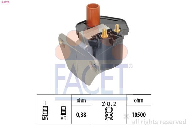 Котушка запалювання FACET 96078 - zapix