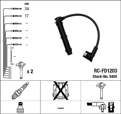 Кабелі запалювання NGK 5405 - zapix