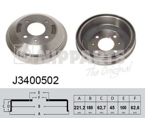Гальмівний барабан NIPPARTS J3400502 - zapix
