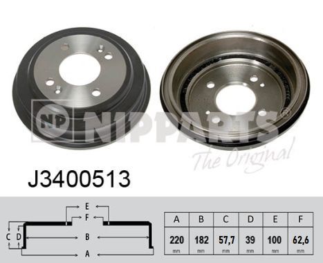 Гальмівний барабан NIPPARTS J3400513 - zapix