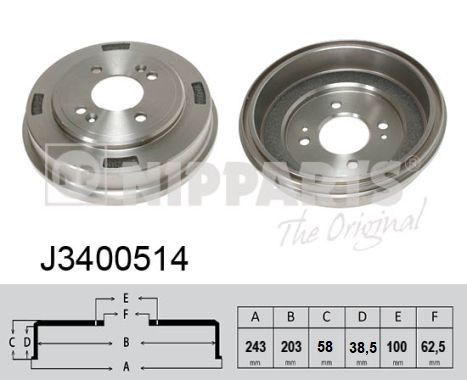 Гальмівний барабан NIPPARTS J3400514 - zapix