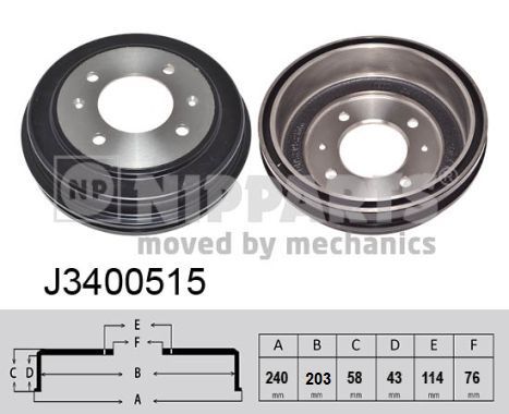 Гальмівний барабан NIPPARTS J3400515 - zapix