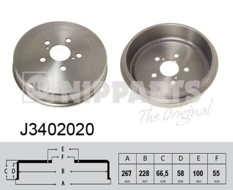 Гальмівний барабан NIPPARTS J3402020 - zapix
