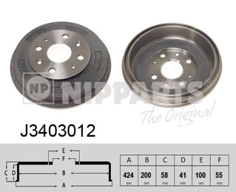 Гальмівний барабан NIPPARTS J3403012 - zapix