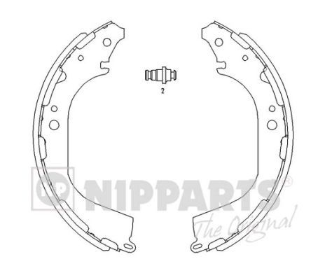 Гальмівні колодки ручника (барабанні) NIPPARTS J3501045 - zapix