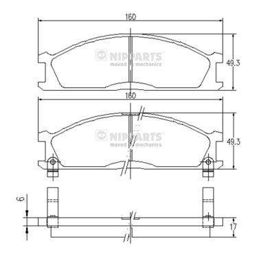Гальмівні колодки дискові NIPPARTS J3601037 - zapix