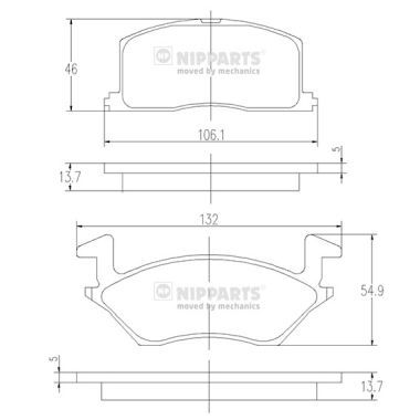 Гальмівні колодки дискові NIPPARTS J3602057 - zapix