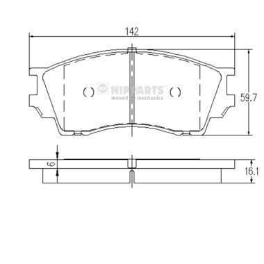 Гальмівні колодки дискові NIPPARTS J3603040 - zapix