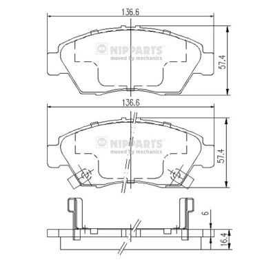 Гальмівні колодки дискові NIPPARTS J3604033