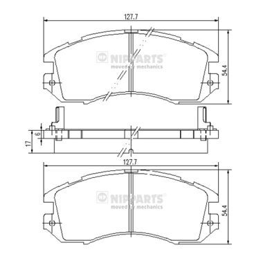 Гальмівні колодки дискові NIPPARTS J3607005 - zapix