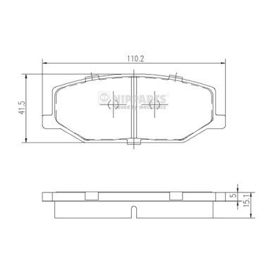 Гальмівні колодки дискові NIPPARTS J3608003