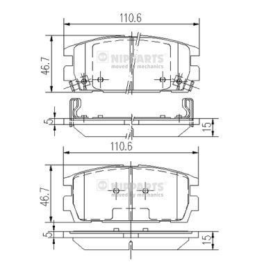 Гальмівні колодки дискові NIPPARTS J3610511