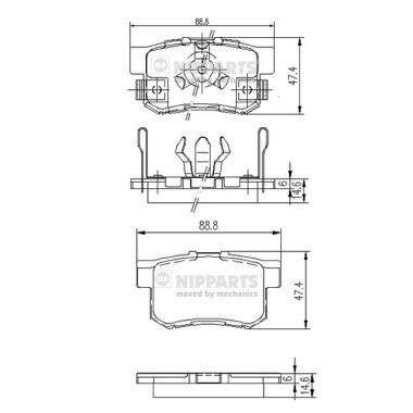 Гальмівні колодки дискові NIPPARTS J3614017 - zapix