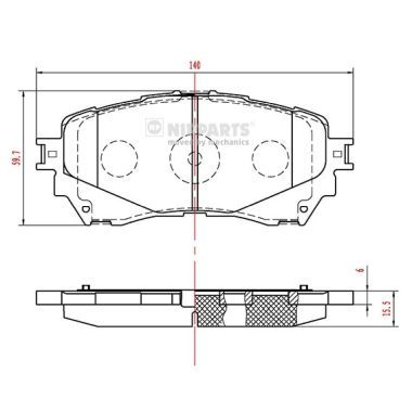 Тормозные колодки дисковые NIPPARTS N3603074