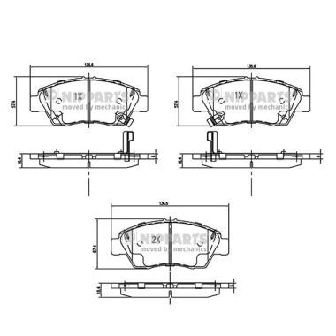 Гальмівні колодки дискові NIPPARTS N3604071