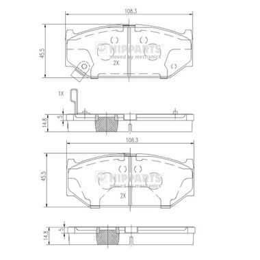 Гальмівні колодки дискові NIPPARTS N3608031 - zapix