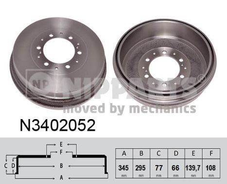Гальмівний барабан NIPPARTS N3402052 - zapix