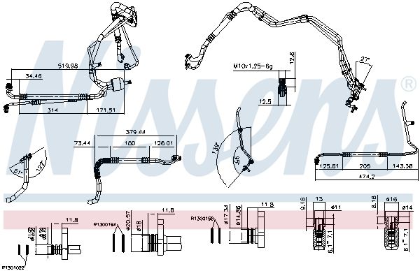 Трубка та шланг кондиціонера NISSENS 840147 - zapix