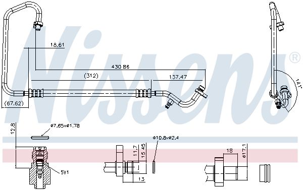 Трубка та шланг кондиціонера NISSENS 845263 - zapix