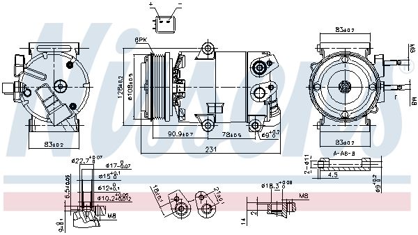 Компресор кондиціонера NISSENS 890588 - zapix