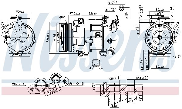 Компресор кондиціонера NISSENS 890606 - zapix
