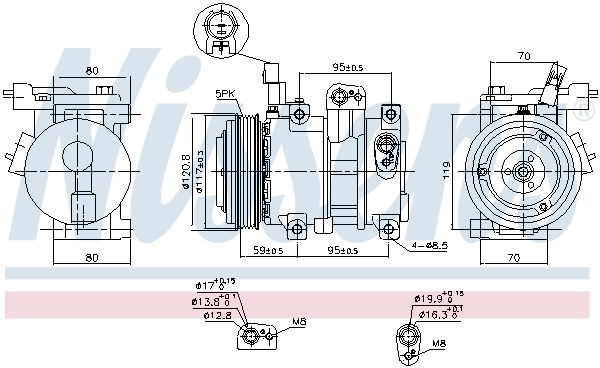 Компресор кондиціонера NISSENS 890683 - zapix