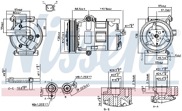 Компресор кондиціонера NISSENS 890698 - zapix