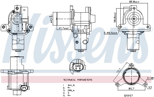 Клапан EGR NISSENS 98183 - zapix
