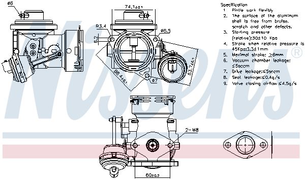 Клапан EGR NISSENS 98299 - zapix
