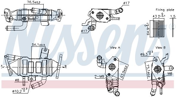 Радіатор EGR NISSENS 989488 - zapix